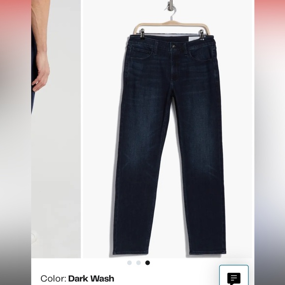 Rag & Bone Men’s Dark Wash Athletic Fit Jeans - Picture 3 of 5